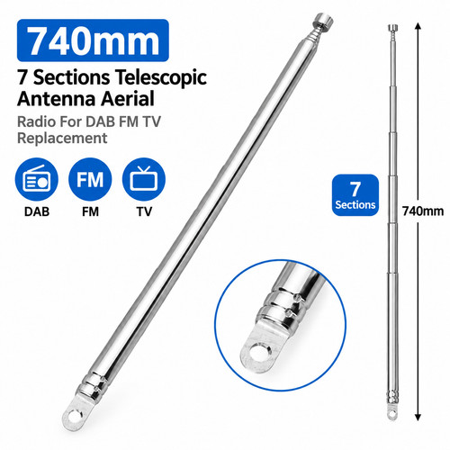 740mm sections telescopic - 7,